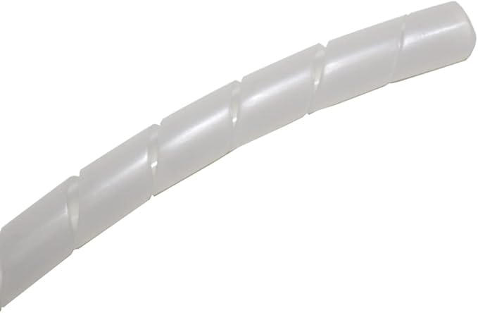 Kable Kontrol Vortex Spiral Cable Wrap - 1/4” Inch 100’ Feet Long - Hose Protector Flexible Polyethylene Wire Conduit Tubing Cable Sleeve Cord Cover to Organize Wires – Natural