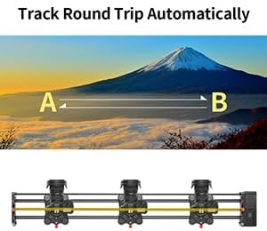 GVM Motorized Camera Slider, 48''/120CM Carbon Fiber Camera Slider with APP Control, Support Video Mode, Time Lapse Photography, Horizontal, Tracking and 120° Panoramic Shooting