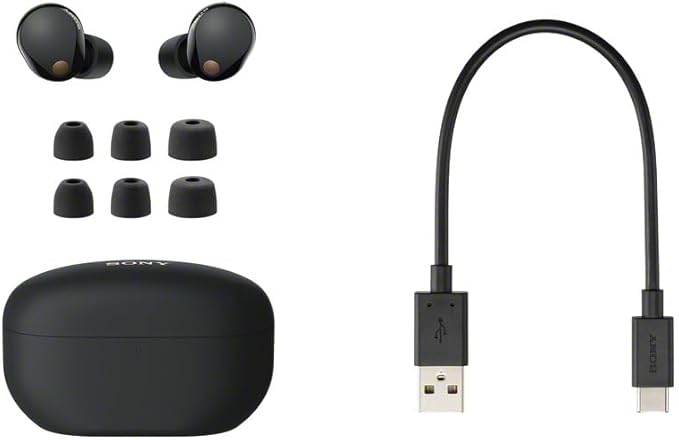 Sony WF-1000XM5 The Best Truly Wireless Bluetooth Noise Canceling Earbuds & in-Ear Headphones with Alexa Built-in, Black