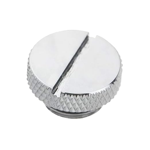 Dracaena.io 12 Pack G1/4" Thread, Thin Water Stop Plug Fitting with Coin Slot for Computer Water Cooling System, Durable Brass/Copper Material, Silver