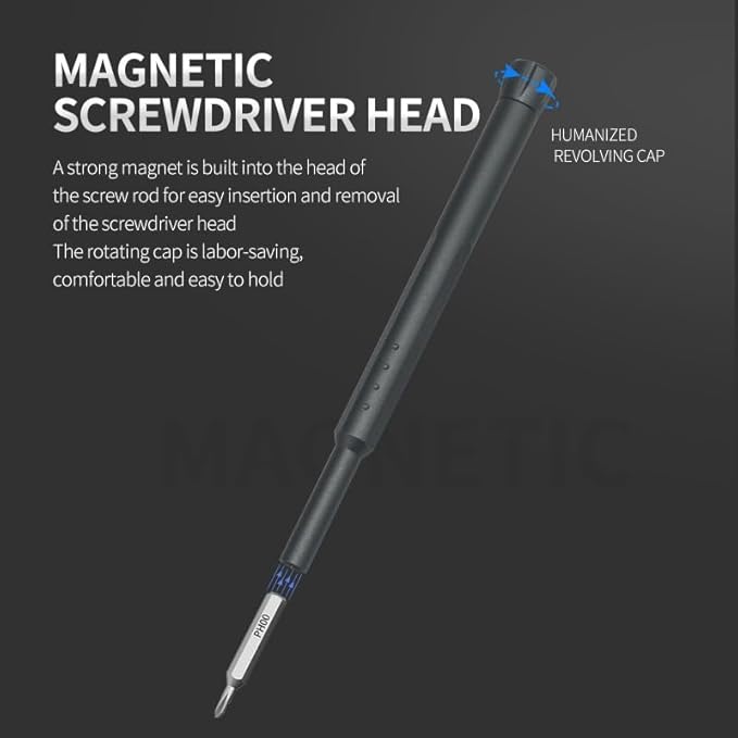 Generic Mini Precision Screwdriver Set, 44-in-1 Magnetic Bits, Manual Repair Tool Set for Gamepad Phone Camera Laptop Watch Glasess, Pocket Size, Grey