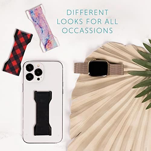 LOVEHANDLE PRO Premium Phone Grip - Silicone Phone Strap - Magnetic Phone Mount and Kickstand for Smartphone and Tablet - Magic Marble