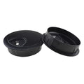 HAHIYO 2Pcs 2Inch/50mm Black Zinc Alloy Desk Grommet Wire Grommet Cable Management Cord Hole Cover Desk Wire Hole Insert Wire Organizer for Computer Office Home School Equipment Systems