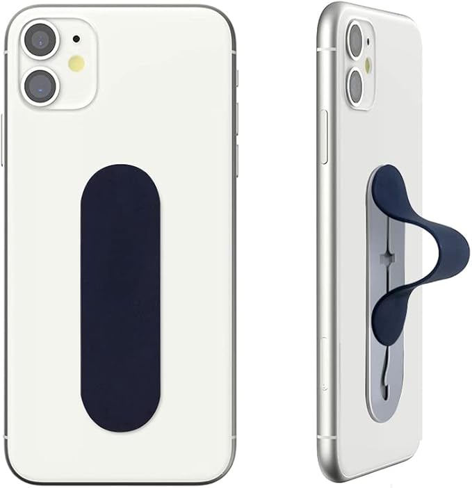 Momostick Flatstick, Cell Phone Finger Grip Strap Holder for Hand, Cell Phone Stand, New Slim Finger Loop Selfie Grip Compatible with Most Smartphones