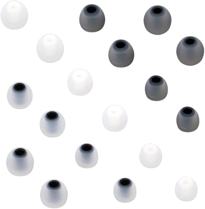Replacement Earbud Tips Earbud Covers Silicone Tips Ear Gels Fit for Inner Hole from 3.8mm - 5.1mm Earphones 9 Pairs S/M/L