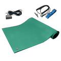 RubberStat Dual Layer ESD Compliant Workstation Rubber Table Mat Kit, Soldering, Cell Phone Repair - 24"x120" Green