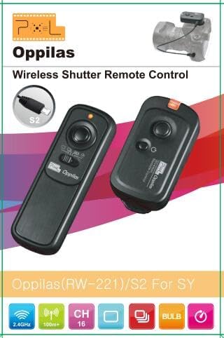 Pixel 2.4GHz Digital Wireless Remote Control S2 Remote Shutter Release for Sony A58 A68 A1 A9 A7 A7II A7R A7RII A7S A5000 A5100 A6000 A6300 A6400 A6500 A6600 RX100II HX300 HX400 HX400V HX50V HX90 RX10