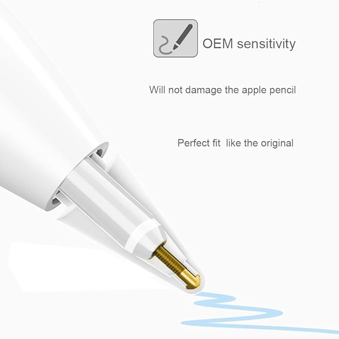 Replacement Tips for Apple Pencil 2nd Generation/ 1st Generation Tips, iPencil Nibs Accessories for iPad Pro Pencil 2/1 Gen(4 Pack)