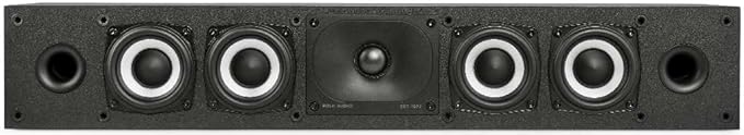 Polk Monitor XT35 Slim Center Channel Speaker - Hi-Res Audio Certified, Dolby Atmos & DTS:X Compatible, 1" Terylene Tweeter & Four 3" Dynamically Balanced Woofer, Wall-Mountable, Midnight Black