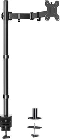 HUANUO Monitor Arm Desk Mount, Fully Adjustable Stand Computer Mount for 13-32 In Screen, Ultra Wide Screen to 38In, Single Extra Tall 39 Inch Monitor Stand Holds up to 22lbs with C Clamp/Grommet Base