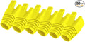 50 Pcs Cat7 Cat7A Cat8 Strain Relief Boot, RJ45 Plug Connector Cover Modular Network Plug Connector Cap Cable Connector Boots, Yellow