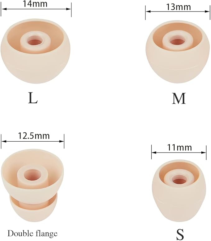 Earbud Tips Earbud Replacement Tips Replacement Earbud Tips Silicone Earbud Tips Headphone Covers Replacement Ear Pads Compatible with Powerbeats Pro Beats Wireless Earphone Headphones 4 Pairs(Gold)
