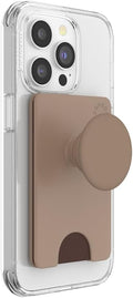 PopSockets Phone Wallet with Expanding Kickstand, Phone Card Holder, Cute PopSockets - Latte