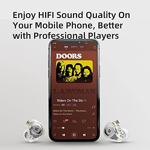 keephifi KZ EDX Pro in Ear Monitors Wired Headphones Dual DD in Ear Earphones HiFi Stereo Stage Earbuds Wired with Detachable for Musicians Audiophiles Music Enthusiasts (Black, No Mic)