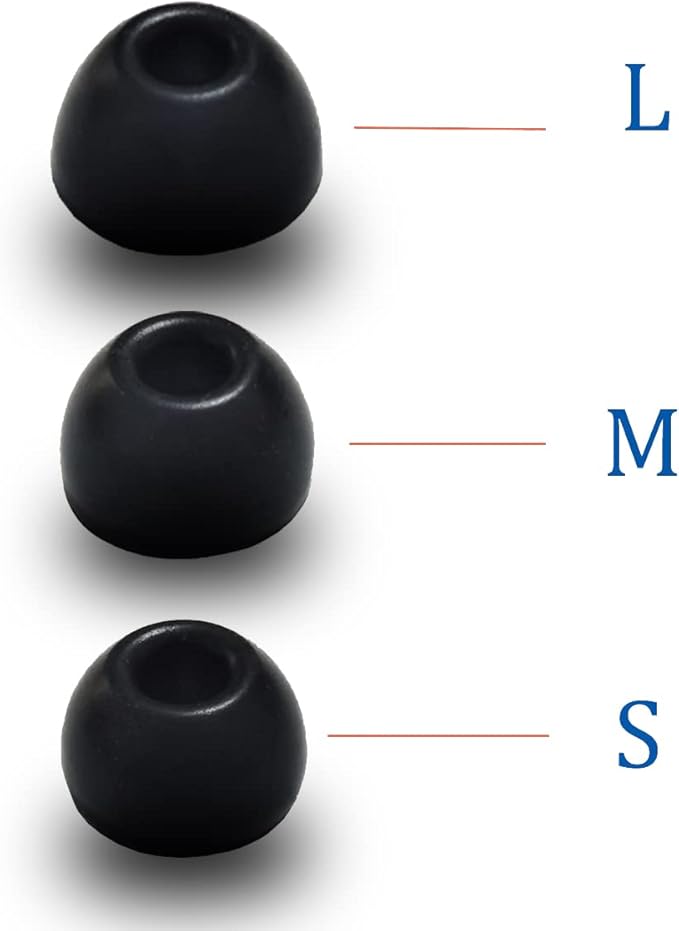 Silicone Ear Tips for Beats Fit Pro/Beats Studio Buds Tips Replacement Ear Tips for Beats Earbuds 6 Pairs LMS (Black)