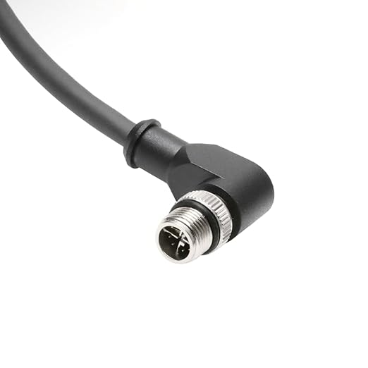 Alvin's Cables M12 X-Code 8 Pin Male to RJ45 Ethernet Cable for Cognex Keyence Camera, High-Flex Cat6a Cable for Industrial Automation, Fieldbus Module, Robotics, Right Angle 9.84ft/3m