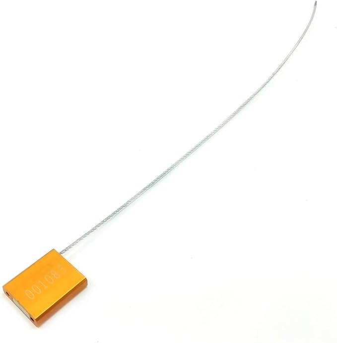 Pull Tight Security Cable Seals Alumium Alloy Shipping Container Tags ISO 17712 Standard (Pack of 50, Yellow)