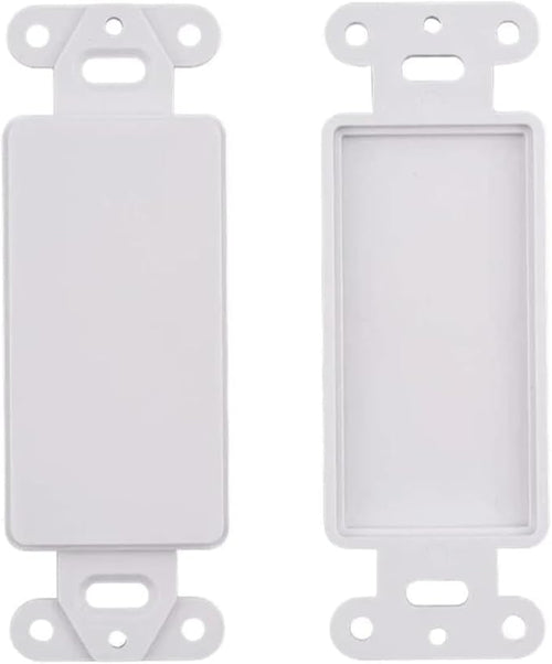 10 Pack Blank Insert Wall Plate, Single Gang Insert Cover for Electrical or Low Voltage Boxes, Ideal for Ethernet, HDMI, Coaxial & More, White Cover for Home & Office Installations