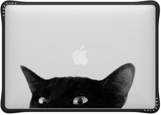 CASETiFY Impact MacBook Air 13" (M1/Intel) Case [Cushioned Impact Corners/Scratch-Resistant/Anti-Slip Grip] - CAT - Clear Black