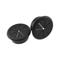 HAHIYO 2Pcs 2Inch/50mm Black ABS Plastic Eight-petaled Desk Grommet Wire Grommet Cable Management Cord Hole Cover Desk Wire Hole Insert Wire Organizer for Computer Office Home School Equipment Systems
