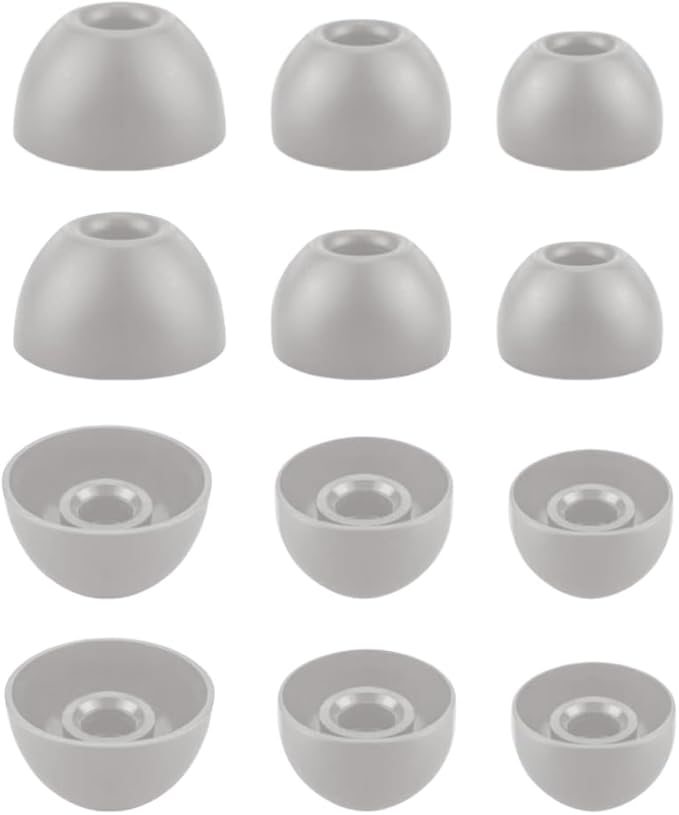 Replacement Ear Tips for Beats Fit Pro, Beats Studio Buds+, Beats Studio Buds, Beats Solo Buds Silicone Earbuds Washable Noise Isolation, Fit in The Charging Case, 6 Pairs S/M/L (Sage Gray)