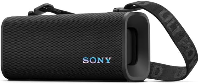 Sony ULT Field 3 Wireless Portable Bluetooth Speaker, IP67 Waterproof, Dustproof, Rustproof, and Shockproof with Enhanced Bass, 24 Hour Battery and Shoulder Strap (SRSULT30B), Black