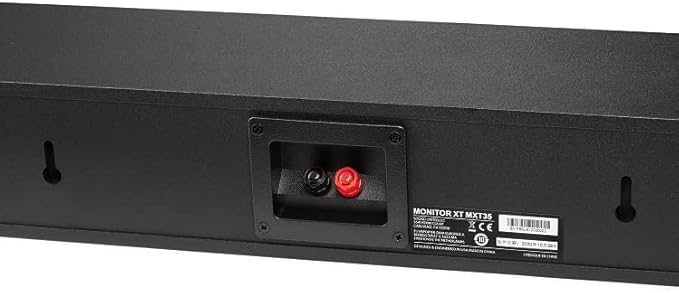 Polk Monitor XT35 Slim Center Channel Speaker - Hi-Res Audio Certified, Dolby Atmos & DTS:X Compatible, 1" Terylene Tweeter & Four 3" Dynamically Balanced Woofer, Wall-Mountable, Midnight Black
