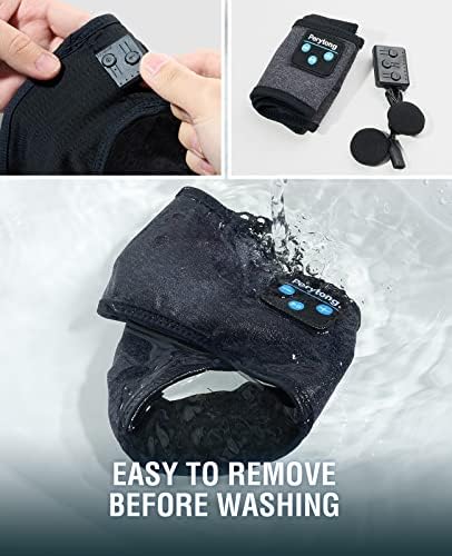 Perytong Wireless Sleep Headphones, Bluetooth Headband, On Ear, Coalblack, Model:PTL01