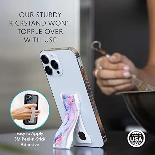 LoveHandle PRO Premium Phone Grip - Silicone Phone Strap - Magnetic Phone Mount and Kickstand for Smartphone and Tablet - Seashore Silicone