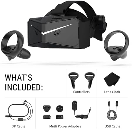 Pimax Crystal Light PCVR Headset Partial Payment Version - 8K Resolution,QLED Display, Light & Comfortable,High Clarity VR for Flight Simulator, Compatible with MSFS, iRacing & More, DMAS