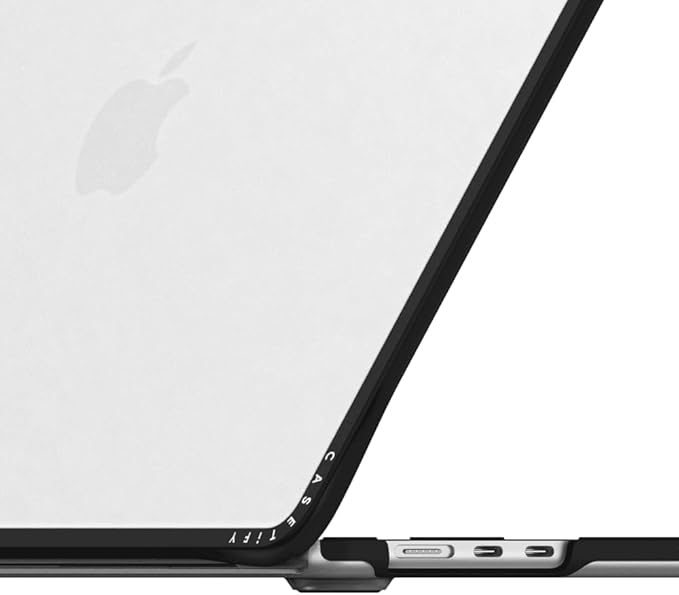 CASETiFY Impact MacBook Air 15" (M2-M4) Case [Cushioned Impact Corners/Scratch-Resistant/Anti-Slip Grip] - You are Exactly Where You Need to be - Clear Black