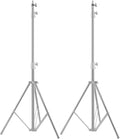 Heavy Duty Light Stand Tripod Stand for Photography, 9.19 Feet/2.8m Stainless Steel Light Tripods for Softbox, Speedlight, Strobe Light, Umbrella - Pack of 2