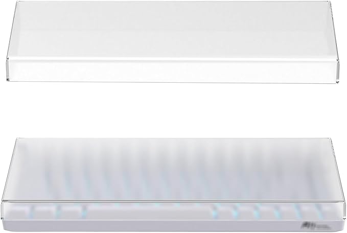 GEEKRIA 65% Keyboard Dust Cover, Acrylic Dust Cover for 68 Key Computer Mechanical Keyboard, Compatible with RK Royal KLUDGE RK68, Keychron K6, K6 Pro, Corsair K65 PRO Mini (Frosted)