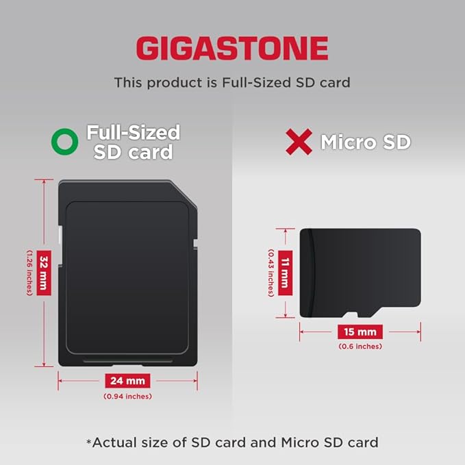 [5-Yrs Free Data Recovery] GIGASTONE 128GB SD Card with USB Type C Card Reader, 4K Camera Pro, A1 V30 U3 SDXC Memory Card Compatible with Canon Digital Camera, with 1 Mini case