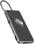 Generic 12 in 1 USB C Laptop Docking Station, Dual Monitor, 4K HDMI+VGA+USB3.0+SD/TF+PD 100W+Ethernet+Audio for Windows and Mac Laptops, Tablets, Smartphones