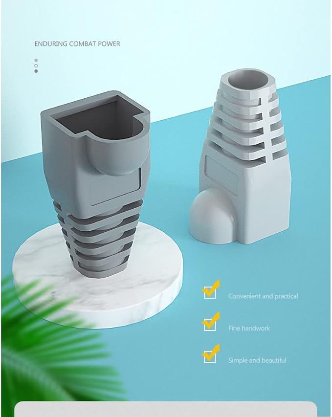 50 Pcs Cat5 Cat5E Cat6 Strain Relief Boot, RJ45 Plug Connector Cover Modular Network Plug Connector Cap Cable Connector Boots, Green