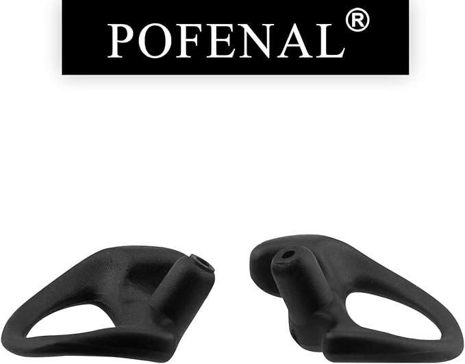 Silicone Replacement Earmold for Motorola/Baofeng/Retavis Radios - Police Walkie Talkie & Law Enforcement Soft Earpiece Inserts (8 Pair, Black - 2L/4M/2S)