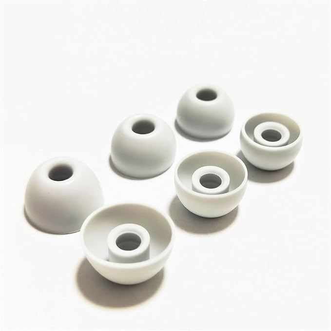 Silicone Ear Tips for Beats Studio Buds Tips Replacement Ear Earbuds Tips Studio Buds+/Fit Pro/Solo Buds for Beats Earbuds, 6 Pairs LMS Gray