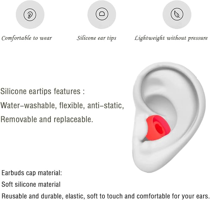 Earbud Replacement Tips Silicone Ear Tips Compatible with Powerbeats 1/2/3 Wireless Beats by Dre Headphones,4 Pairs Earbud Cap