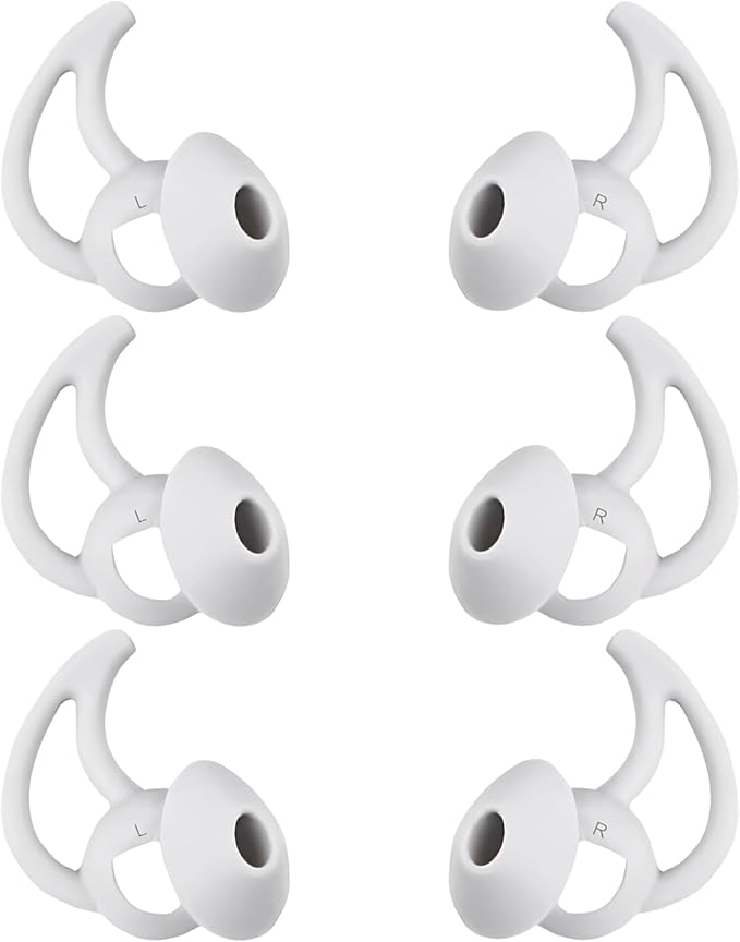 Silicone Ear Tips Replacement Earbud Tips Compatible with Bose Quietcomfort and Sport Headphone Ear Bud Tips Earbud Covers Large 3 Pairs