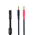 Arklove 1ft Shielded 1/8" aux Input 3.5mm Female to 2X 3.5 Output Splitter Stereo Audio Video Cable Out 3.5 Male to Two 3.5 Male in Dual Speaker Cord 24k Gold Plated