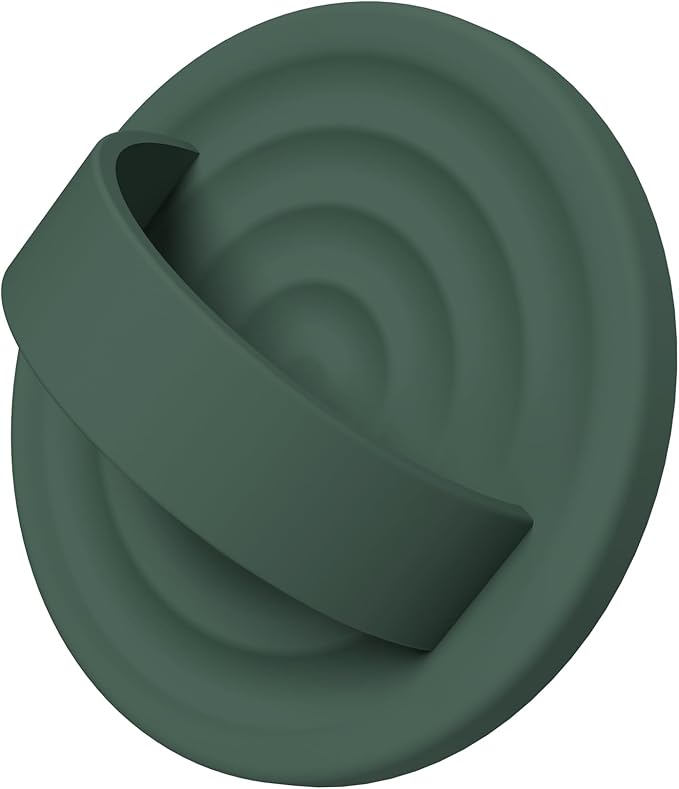 Magnetic Phone Ring Grip Holder, Silicone Finger Loop Grip, Compatible with MasSafe, Back of Phone for iPhone Pro Max/Plus/16/15/15/14/13/12 Series, Alpine Green