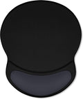 ITNRSIIET Ergonomic Mouse Pad with Comfort Gel Wrist Rest, Non-Slip PU Base, Smooth Textured Surface, Reduces Hand Fatigue & Wrist Pain, 8.7 x 7.2 Inch for Office Gaming Home, Black Gray Gradient