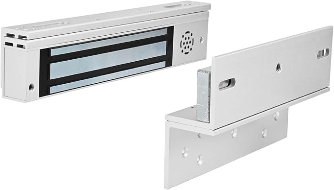 Door Access Control System Inswinging 600lbs Magnetic Lock Kit Build-in Alarm Beeper with ZL Bracket Remote Controller Exit Button