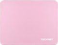 TECKNET Mouse Pad with Anti-fray Stitchin, Waterproof Surface & Non-Slip Rubber Base with Stitched Edges Gaming Mouse Mat for Laptop，Compatible with Laser and Optical Mice - Pink