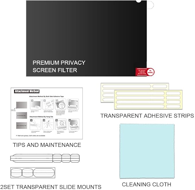 12.5 Inch - 16:9 Aspect Ratio - Laptop Privacy Screen Filter for Widescreen Laptop - Notebook - Anti-Glare - Anti-Scratch Protector Film for Data confidentiality