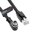 Alvin's Cables M12 X-Code 8 Pin Male to RJ45 Ethernet Cable for Cognex Keyence Camera, High-Flex Cat6a Cable for Industrial Automation, Fieldbus Module, Robotics, Right Angle 65.6ft/20m