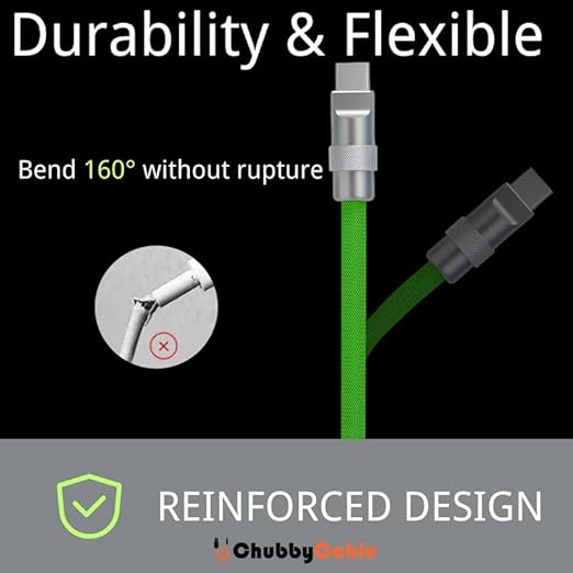 chubbycable Colorblock Chubby - Spring Braided Silicone Charge Cable Coiled USB C Cable Fast Charging Type C Charger Cord for Car, Purple+Green, USB-A to Type-C, 2.29FT-3.6FT