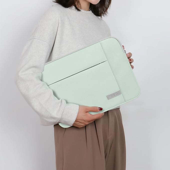 Lacdo Laptop Sleeve Case for 14 inch New MacBook Pro M4/M3/M2/M1 Chips Pro Max A3112 A3401 A3185 A2918 A2992 A2779 2024-2021, 13.8" 13.5" Microsoft Surface Laptop 7th 6 5 4 3 Computer Bag, Green