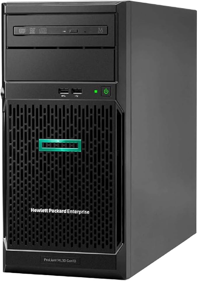 Hewlett Packard Enterprise HPE ProLiant ML30 Gen10 Plus Tower Server, Xeon E-2314 4-Core 2.8GHz, 64GB DDR4 Memory, 48TB HDD Storage, RAID, iLO, Server 2022 Essentials